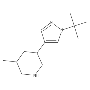 3-(1-tert-butyl-1H-pyrazol-4-yl)-5-methylpiperidine Structure