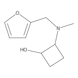 trans-2-{[(Furan-2-yl)methyl](methyl)amino}cyclobutan-1-ol结构式