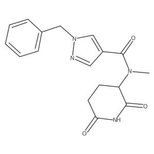 1-benzyl-N-(2,6-dioxopiperidin-3-yl)-N-methyl-1H-pyrazole-4-carboxamide Structure