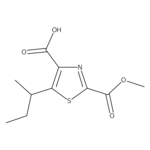 5-(Butan-2-yl)-2-(methoxycarbonyl)-1,3-thiazole-4-carboxylic acid Structure