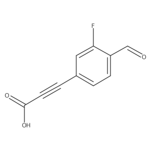 3-(3-Fluoro-4-formylphenyl)prop-2-ynoic acid结构式