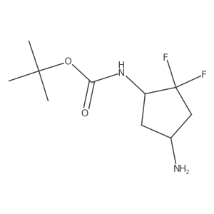 tert-Butyl N-(4-amino-2,2-difluorocyclopentyl)carbamate结构式