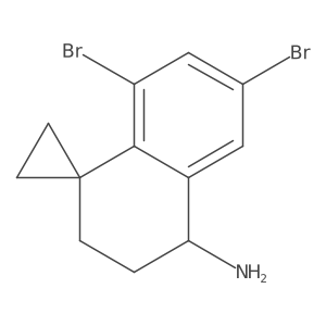 6',8'-dibromo-3',4'-dihydro-2'H-spiro[cyclopropane-1,1'-naphthalene]-4'-amine结构式
