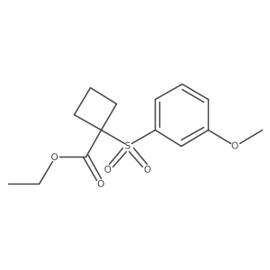 Ethyl 1-((3-methoxyphenyl)sulfonyl)cyclobutane-1-carboxylate结构式