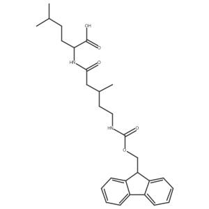 2-[5-({[(9H-fluoren-9-yl)methoxy]carbonyl}amino)-3-methylpentanamido]-5-methylhexanoic acid Structure