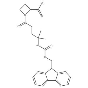 1-[4-({[(9H-fluoren-9-yl)methoxy]carbonyl}amino)-4-methylpentanoyl]azetidine-2-carboxylic acid Structure