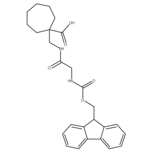 1-{[2-({[(9H-fluoren-9-yl)methoxy]carbonyl}amino)acetamido]methyl}cycloheptane-1-carboxylic acid结构式