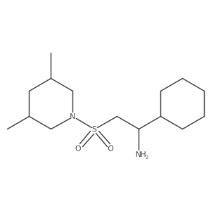 1-Cyclohexyl-2-[(3,5-dimethylpiperidin-1-yl)sulfonyl]ethan-1-amine Structure