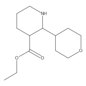 Ethyl 2-(oxan-4-yl)piperidine-3-carboxylate结构式