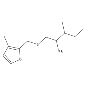 3-Methyl-1-{[(3-methylfuran-2-yl)methyl]sulfanyl}pentan-2-amine Structure