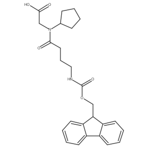 2-[N-cyclopentyl-4-({[(9H-fluoren-9-yl)methoxy]carbonyl}amino)butanamido]acetic acid Structure
