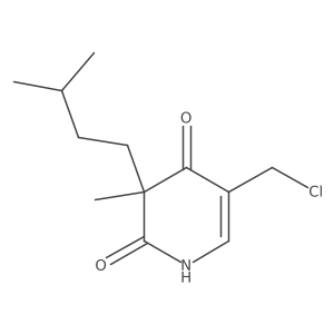 5-(Chloromethyl)-3-methyl-3-(3-methylbutyl)-1,2,3,4-tetrahydropyridine-2,4-dione结构式
