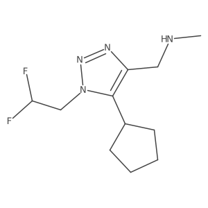 {[5-cyclopentyl-1-(2,2-difluoroethyl)-1H-1,2,3-triazol-4-yl]methyl}(methyl)amine Structure