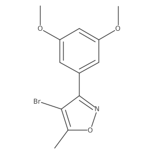 4-Bromo-3-(3,5-dimethoxyphenyl)-5-methyl-1,2-oxazole结构式