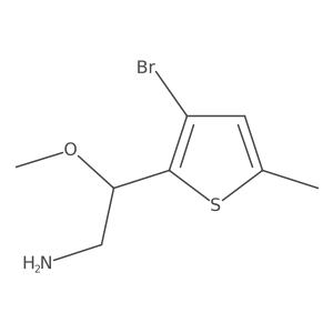 2-(3-Bromo-5-methylthiophen-2-yl)-2-methoxyethan-1-amine结构式