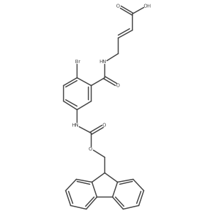 4-{[2-bromo-5-({[(9H-fluoren-9-yl)methoxy]carbonyl}amino)phenyl]formamido}but-2-enoic acid结构式
