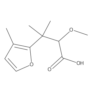 2-Methoxy-3-methyl-3-(3-methylfuran-2-yl)butanoic acid结构式