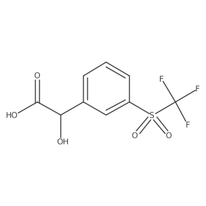 2-Hydroxy-2-(3-trifluoromethanesulfonylphenyl)acetic acid结构式