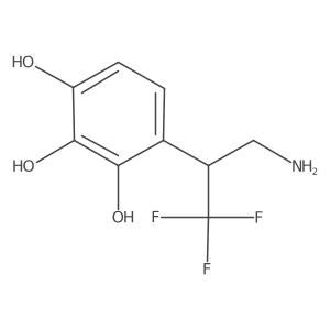 4-(3-Amino-1,1,1-trifluoropropan-2-yl)benzene-1,2,3-triol Structure