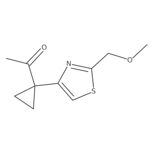 1-{1-[2-(Methoxymethyl)-1,3-thiazol-4-yl]cyclopropyl}ethan-1-one结构式