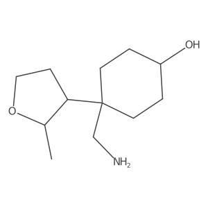 4-(Aminomethyl)-4-(2-methyloxolan-3-yl)cyclohexan-1-ol结构式