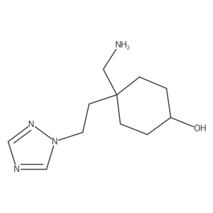 4-(aminomethyl)-4-[2-(1H-1,2,4-triazol-1-yl)ethyl]cyclohexan-1-ol结构式