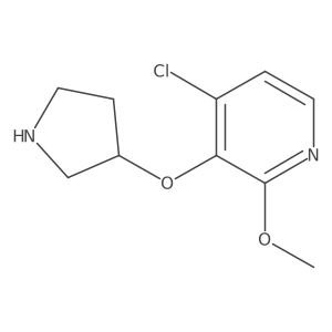 4-Chloro-2-methoxy-3-(pyrrolidin-3-yloxy)pyridine结构式