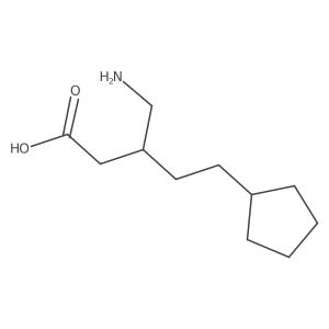 3-(Aminomethyl)-5-cyclopentylpentanoic acid结构式
