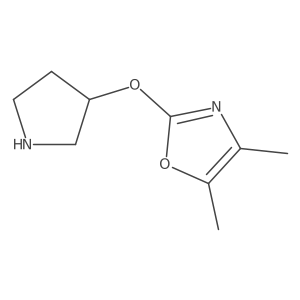 4,5-Dimethyl-2-(pyrrolidin-3-yloxy)-1,3-oxazole结构式