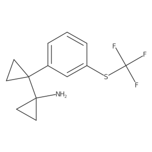 1-(1-{3-[(Trifluoromethyl)sulfanyl]phenyl}cyclopropyl)cyclopropan-1-amine结构式