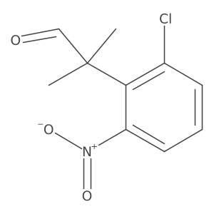 2-(2-Chloro-6-nitrophenyl)-2-methylpropanal结构式