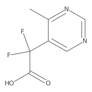 2,2-Difluoro-2-(4-methylpyrimidin-5-yl)acetic acid结构式