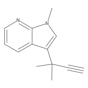 1-methyl-3-(2-methylbut-3-yn-2-yl)-1H-pyrrolo[2,3-b]pyridine Structure