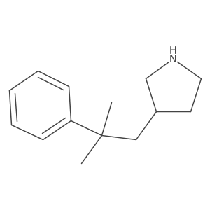 3-(2-Methyl-2-phenylpropyl)pyrrolidine结构式