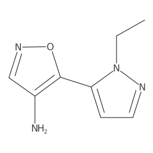 5-(1-ethyl-1H-pyrazol-5-yl)-1,2-oxazol-4-amine结构式