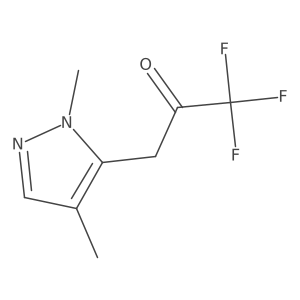 3-(1,4-dimethyl-1H-pyrazol-5-yl)-1,1,1-trifluoropropan-2-one Structure