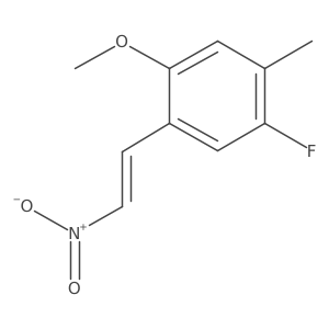 1-Fluoro-4-methoxy-2-methyl-5-(2-nitroethenyl)benzene结构式