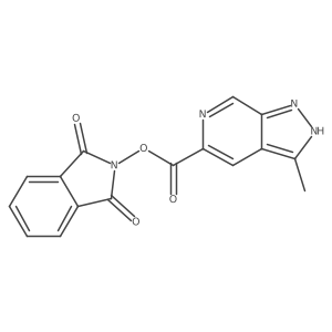 1,3-dioxo-2,3-dihydro-1H-isoindol-2-yl 3-methyl-1H-pyrazolo[3,4-c]pyridine-5-carboxylate结构式