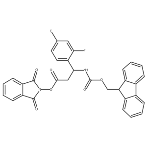 1,3-dioxo-2,3-dihydro-1H-isoindol-2-yl 3-(2,4-difluorophenyl)-3-({[(9H-fluoren-9-yl)methoxy]carbonyl}amino)propanoate Structure