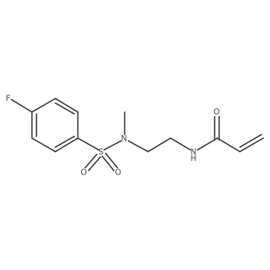 N-[2-(N-methyl4-fluorobenzenesulfonamido)ethyl]prop-2-enamide结构式