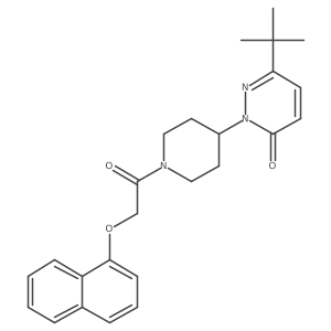 6-Tert-butyl-2-[1-(2-naphthalen-1-yloxyacetyl)piperidin-4-yl]pyridazin-3-one结构式