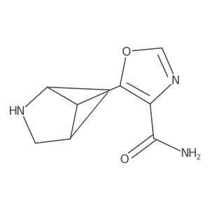 5-{2-Azabicyclo[2.1.1]hexan-5-yl}-1,3-oxazole-4-carboxamide结构式