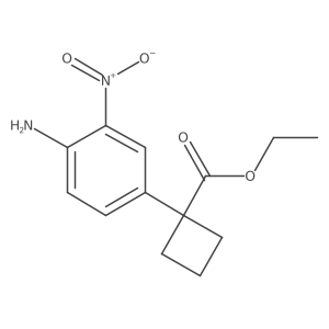 Ethyl 1-(4-amino-3-nitrophenyl)cyclobutane-1-carboxylate Structure