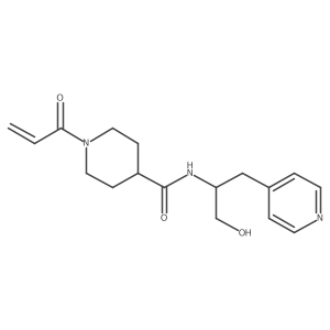 N-(1-Hydroxy-3-pyridin-4-ylpropan-2-yl)-1-prop-2-enoylpiperidine-4-carboxamide Structure