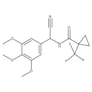 N-[cyano(3,4,5-trimethoxyphenyl)methyl]-1-(trifluoromethyl)cyclopropane-1-carboxamide结构式
