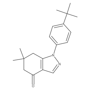 1-(4-tert-butylphenyl)-6,6-dimethyl-4,5,6,7-tetrahydro-1H-indazol-4-one结构式