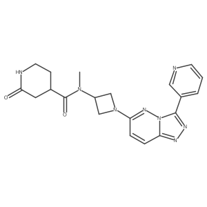 N-methyl-2-oxo-N-[1-(3-pyridin-3-yl-[1,2,4]triazolo[4,3-b]pyridazin-6-yl)azetidin-3-yl]piperidine-4-carboxamide结构式