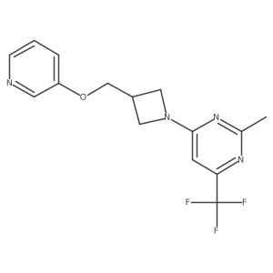2-Methyl-4-{3-[(pyridin-3-yloxy)methyl]azetidin-1-yl}-6-(trifluoromethyl)pyrimidine结构式