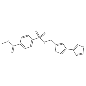 Methyl 4-({[4-(furan-3-yl)thiophen-2-yl]methyl}sulfamoyl)benzoate结构式