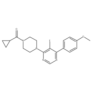 4-(4-Cyclopropanecarbonylpiperazin-1-yl)-5-fluoro-6-(4-methoxyphenyl)pyrimidine Structure